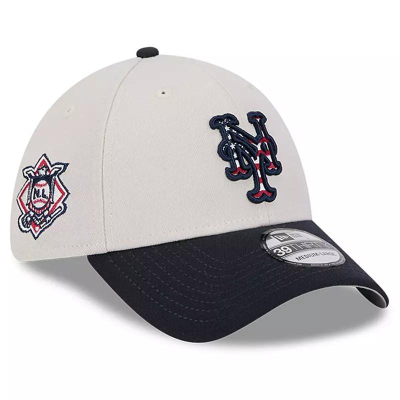 Mens New Era Khaki/Black New York Mets 2024 Fourth of July 39THIRTY Flex Hat Product Image