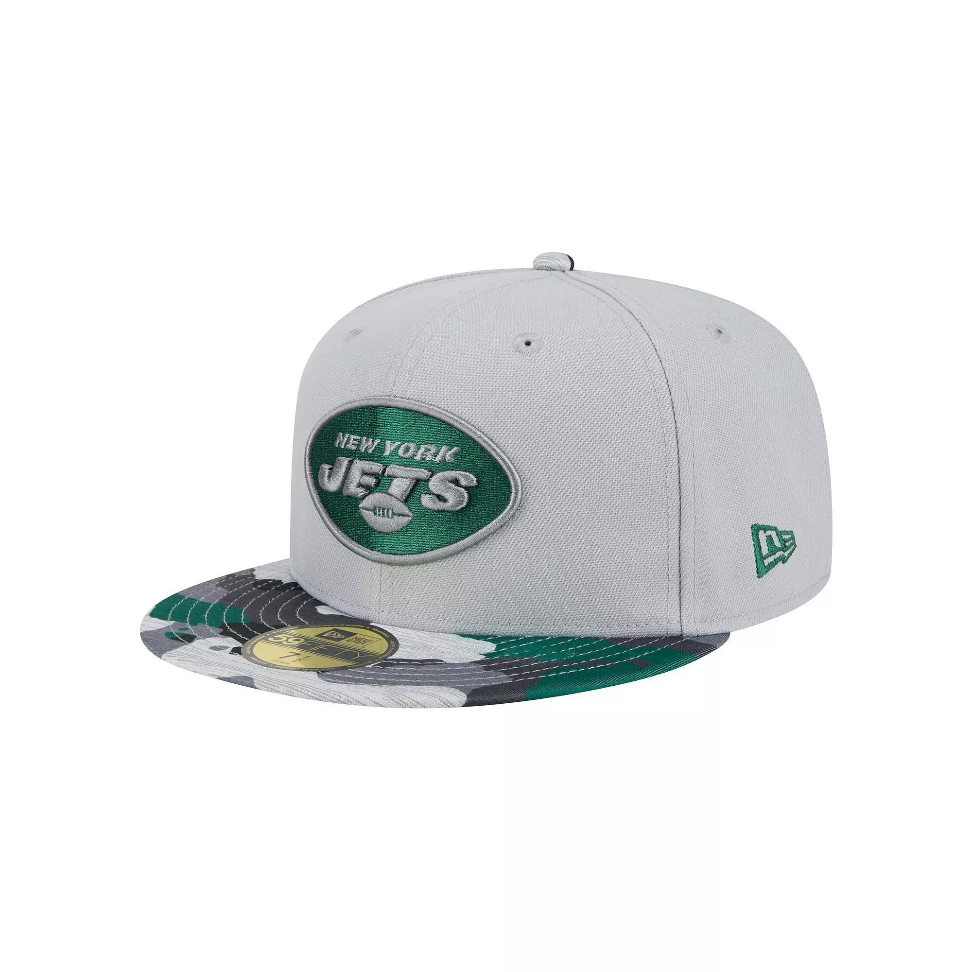 Men's New Era Gray New York Jets Active Camo 59FIFTY Fitted Hat, Size: 7 7/8, Grey Product Image