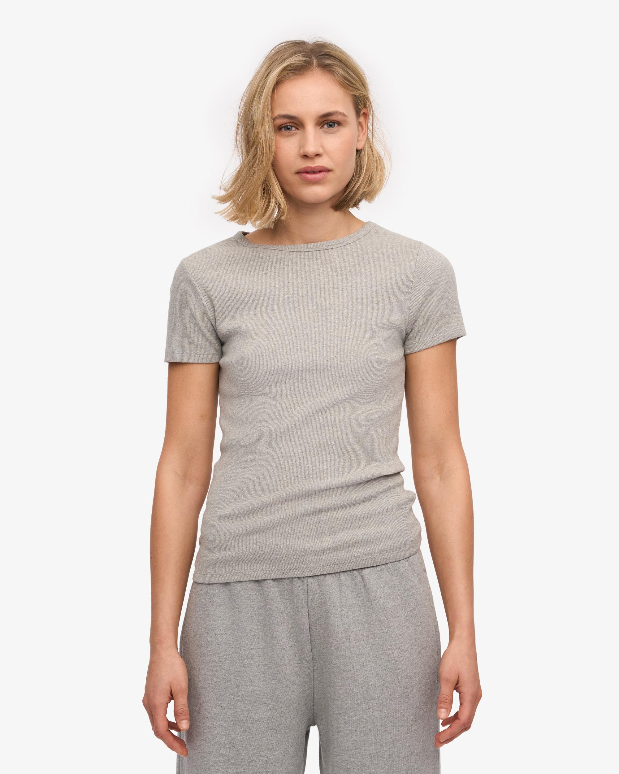 Organic Rib T-Shirt - Optical White Product Image
