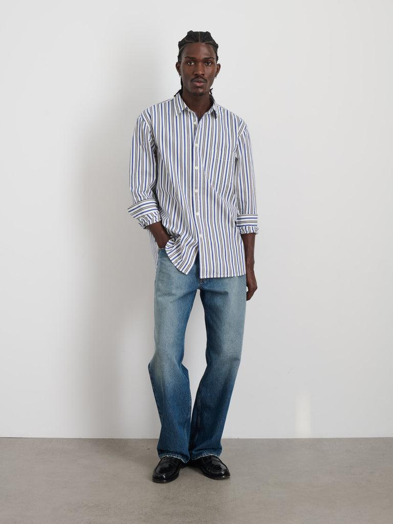 Easy Shirt In Navy Multi Stripe Product Image