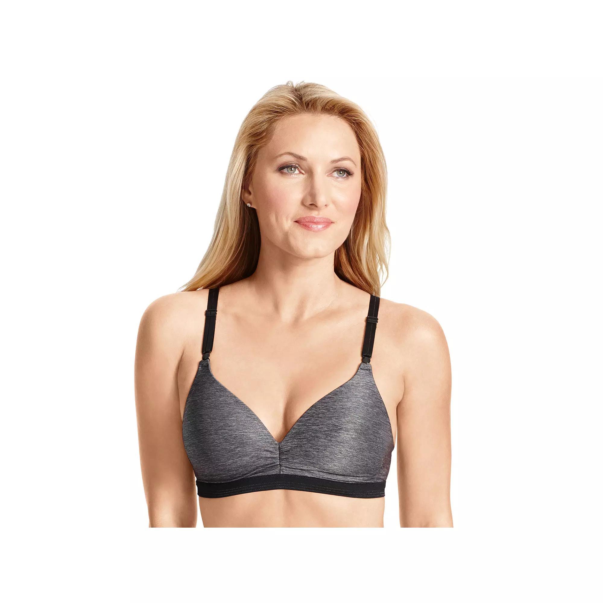 Warners Play It Cool® Stay Cool and Dry Wireless Lift Comfort Bra RN3281A, Women's, Size: 38 D, Dark Gray Product Image