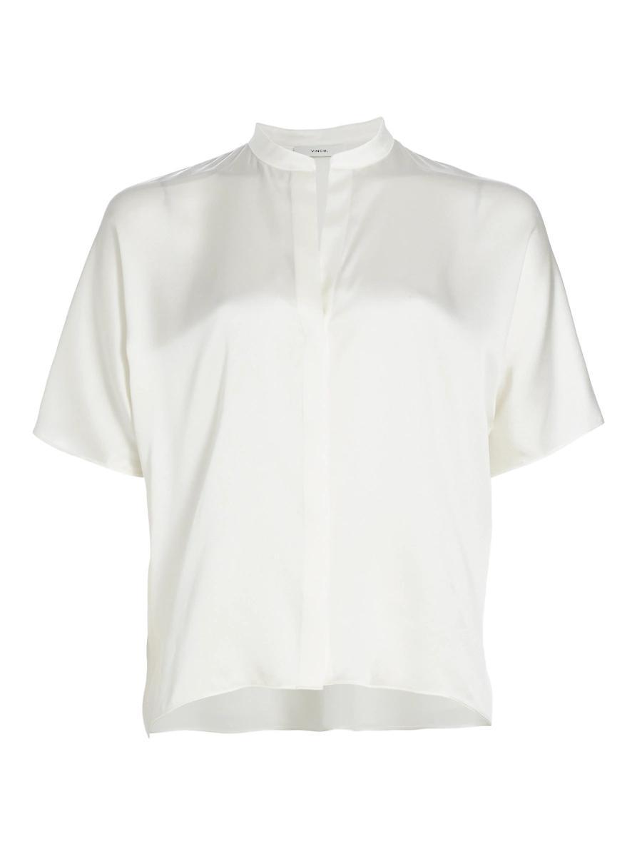 Womens Silk Dolman-Sleeve Blouse Product Image