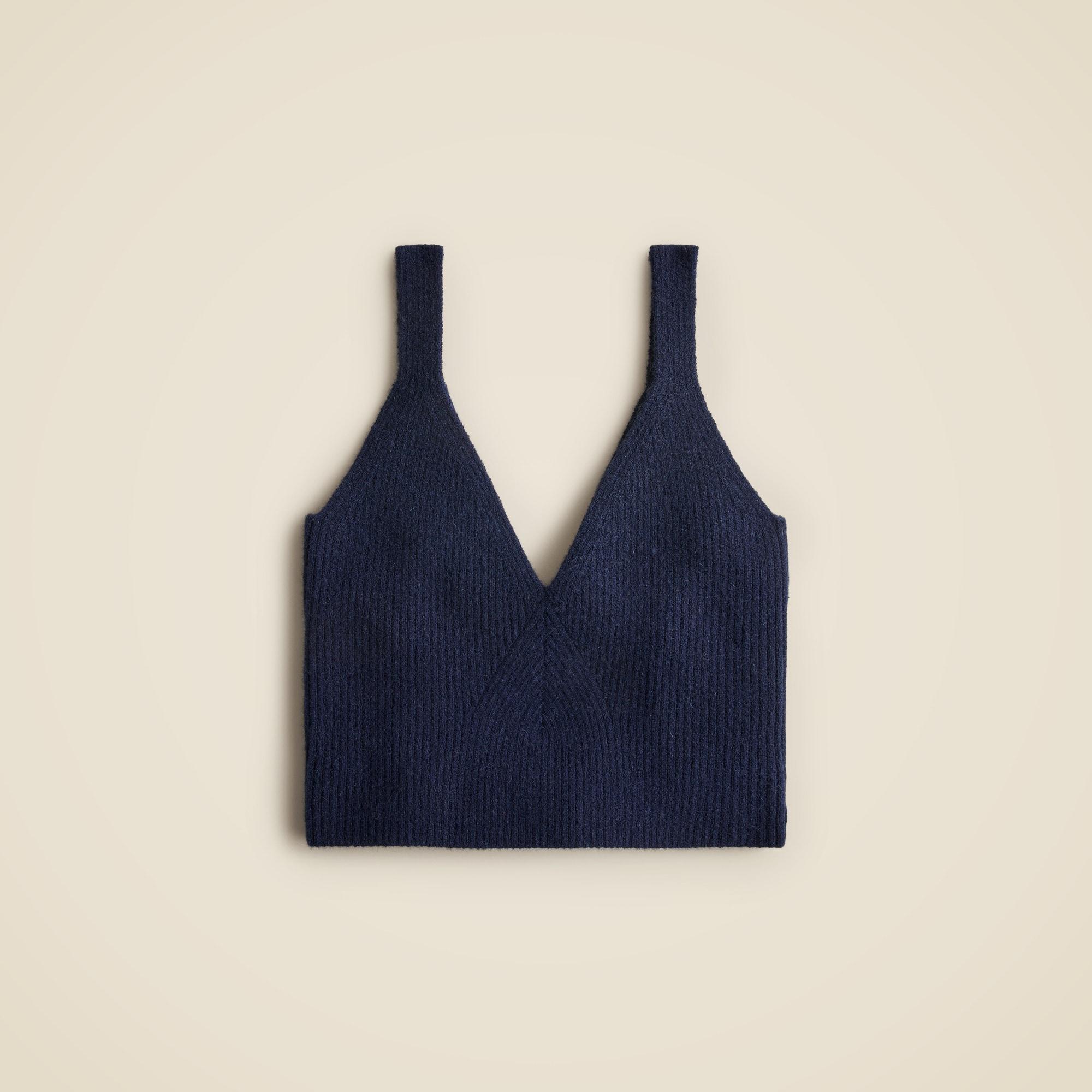 Cashmere-blend cropped sweater-tank Product Image