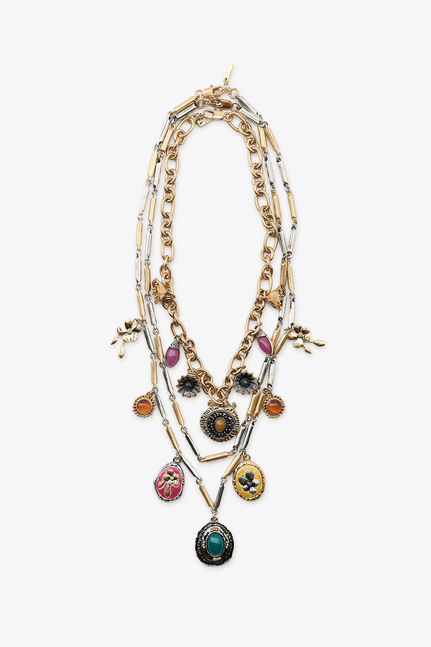 3-PACK OF COMBINED CHARM NECKLACES Product Image