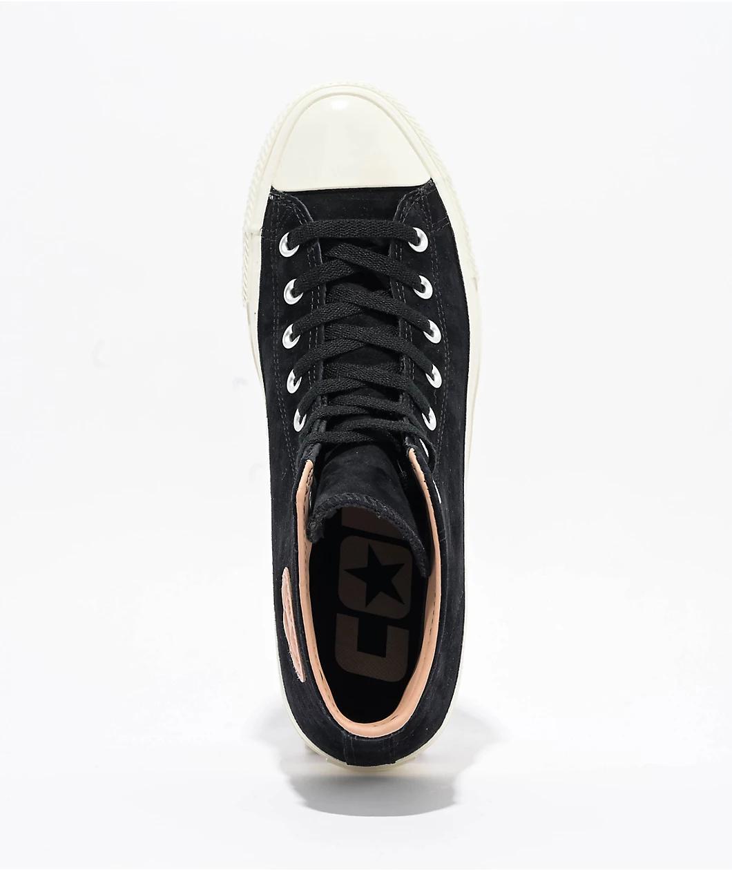 Converse Chuck Taylor All Star Pro Nubuck Black, Egret, & Vachetta Beige Skate Shoes Product Image
