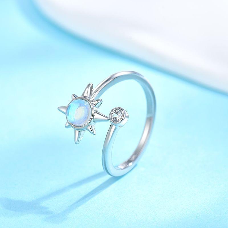 Rhinestone Sun Open Ring Product Image