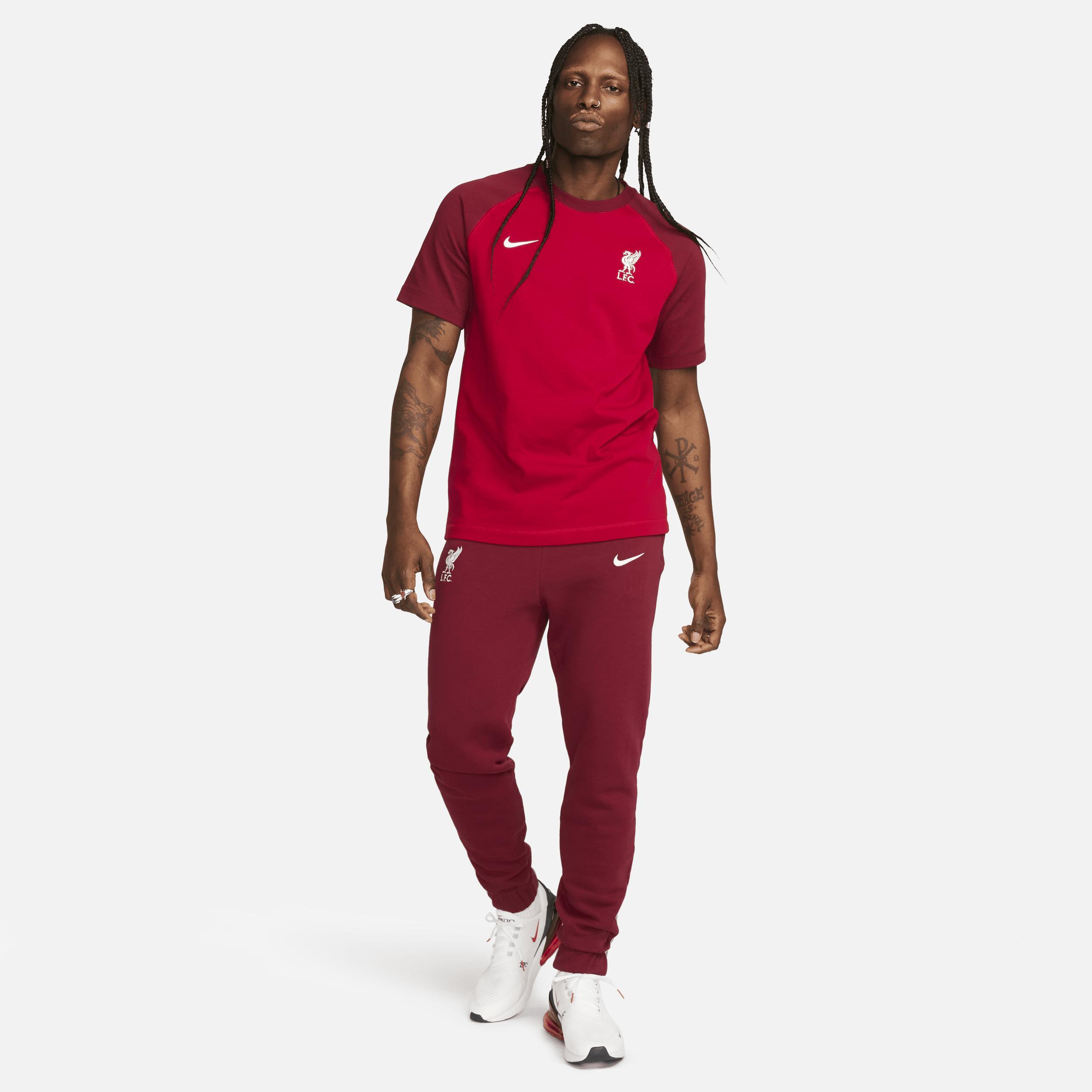 Men's Nike Red Liverpool Travel Raglan T-Shirt, Size: Small, Lvp Red Product Image
