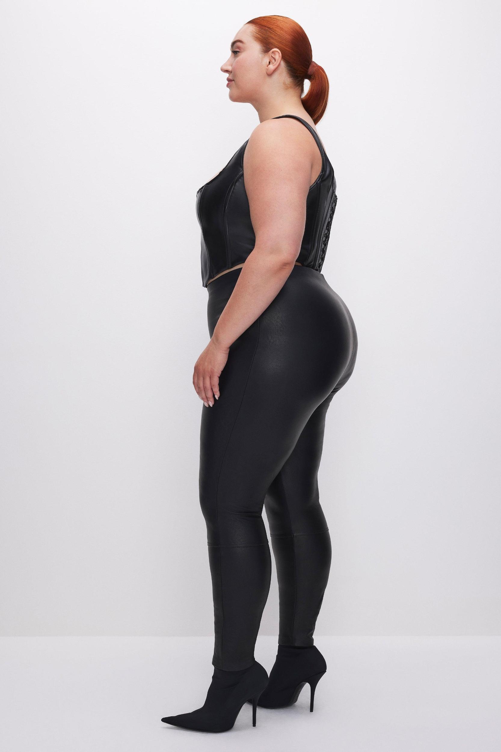 GOOD WAIST FAUX LEATHER LEGGINGS  | BLACK001 Product Image