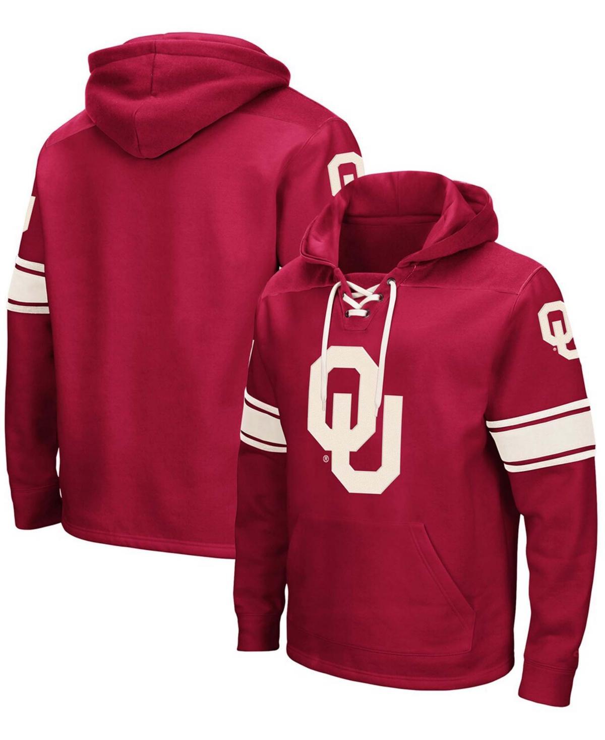 Mens Colosseum Crimson Oklahoma Sooners 2.0 Lace-Up Pullover Hoodie Product Image