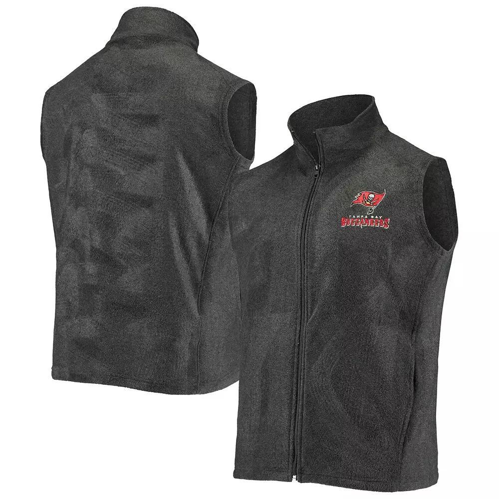 Men's Gray Tampa Bay Buccaneers Houston Fleece Full-Zip Vest, Size: Medium, Grey Product Image