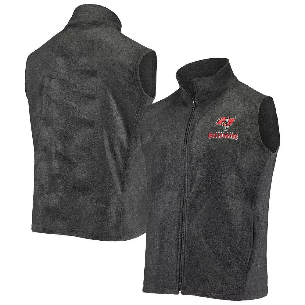 Men's Gray Tampa Bay Buccaneers Houston Fleece Full-Zip Vest, Size: Medium, Grey Product Image