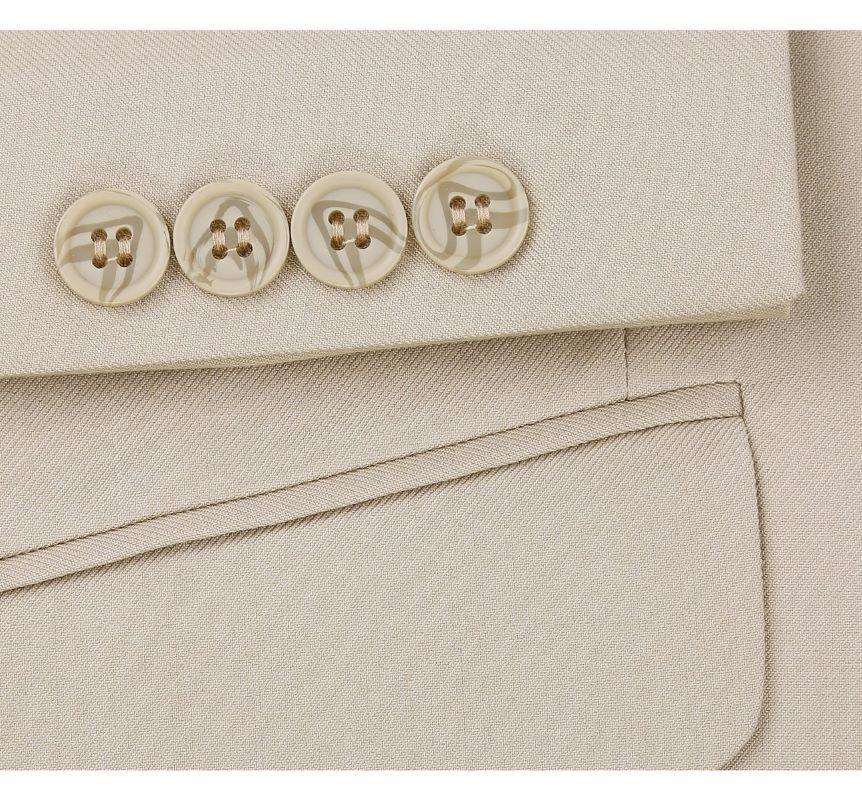 Vanderbilt Collection - Classic 2 Piece Suit 2 Buttons Regular Fit In Beige Product Image