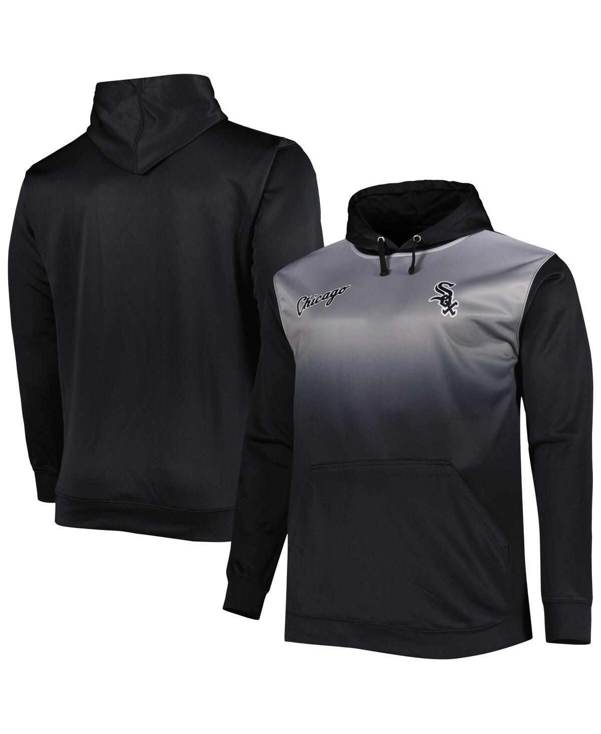 Men's Black Chicago White Sox Fade Sublimated Fleece Pullover Hoodie, Size: 2XLT Product Image