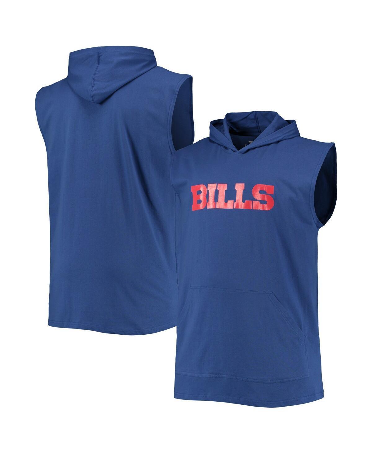 Mens Royal Buffalo Bills Big & Tall Muscle Sleeveless Pullover Hoodie Product Image