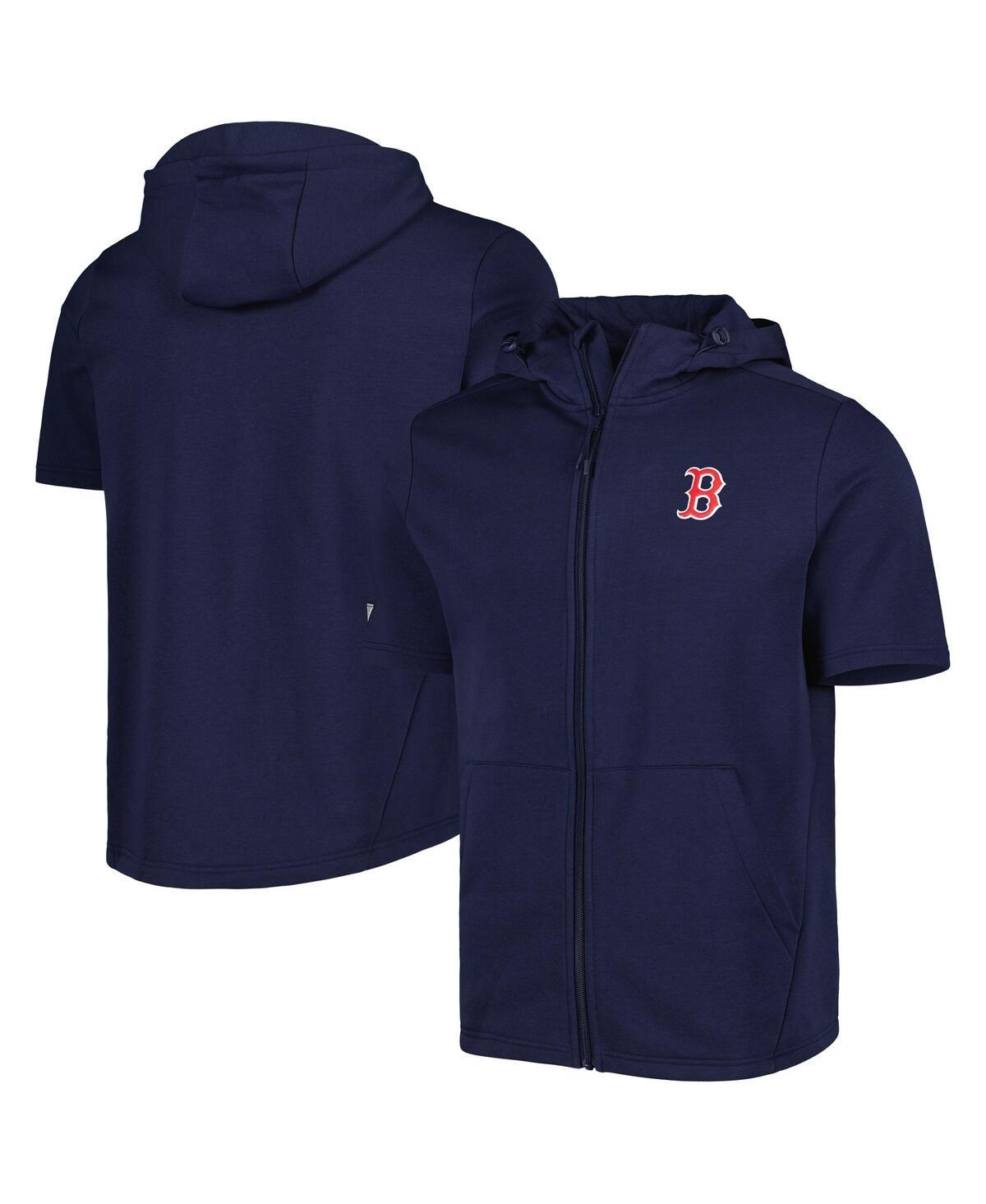 Men's Levelwear Navy Boston Red Sox Recruit Full-Zip Short Sleeve Hoodie, Size: XL, Blue Product Image