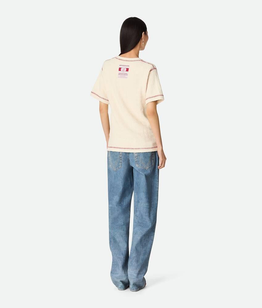 Women's Cotton Waffle T-Shirt in Chalk Product Image