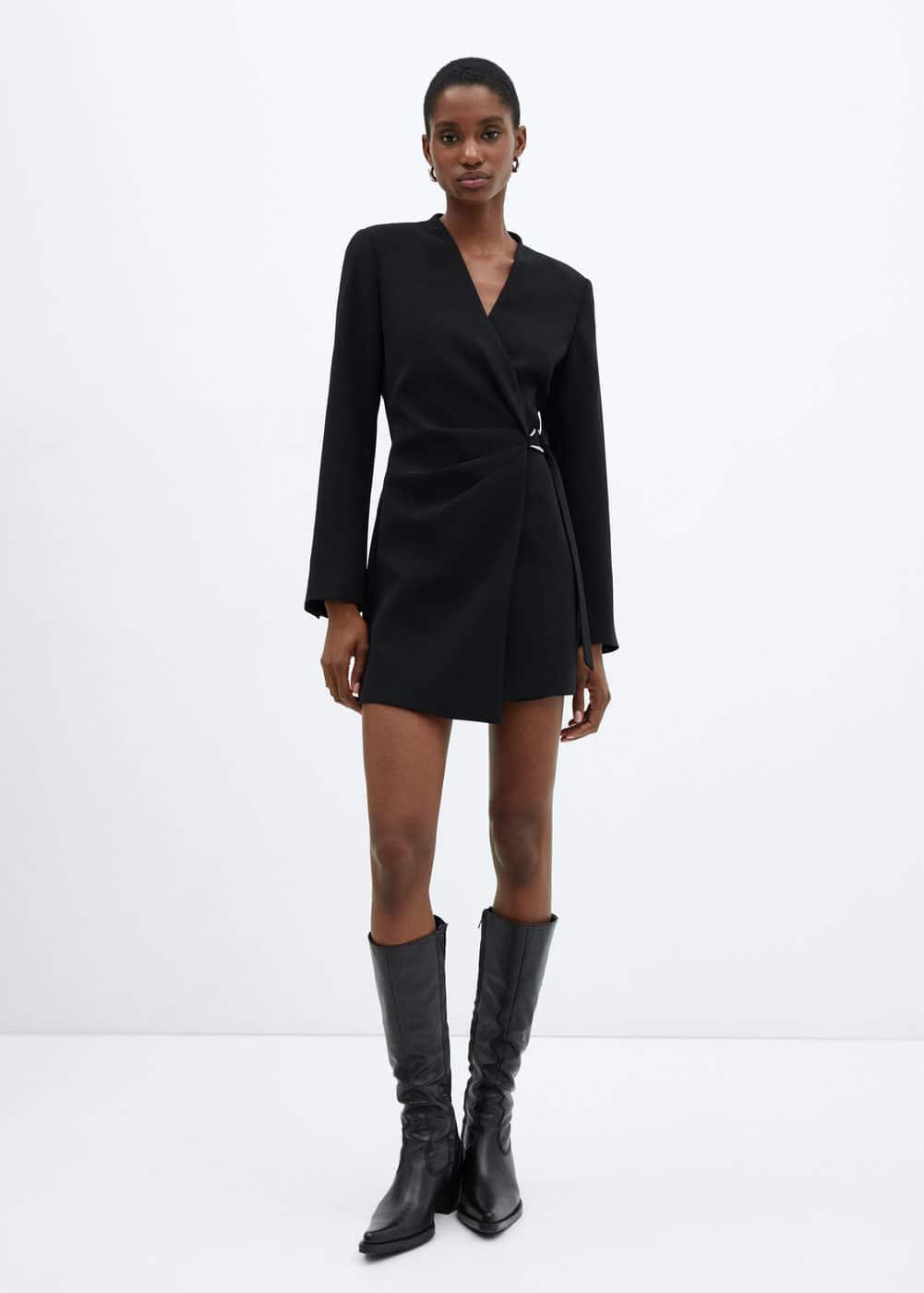 Mango Womens Side Buckle Dress Product Image
