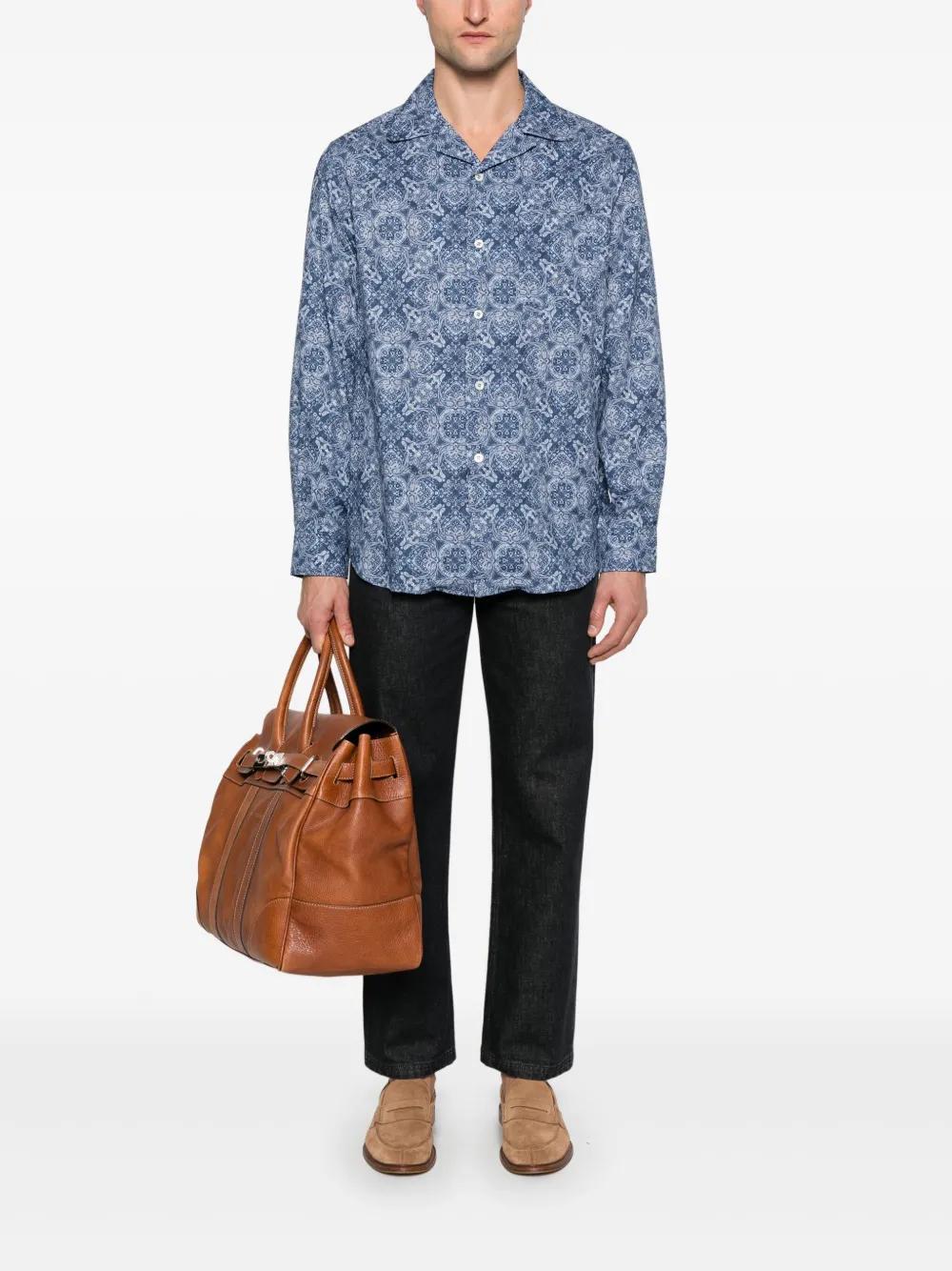 BRUNELLO CUCINELLI Paisley-print Shirt In Blue Product Image