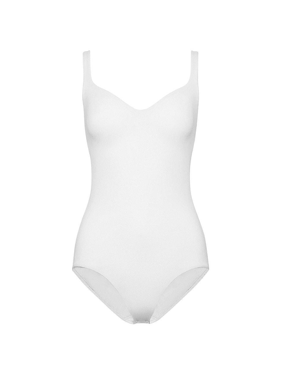 Womens Formfitting Sleeveless V-Neck Bodysuit Product Image