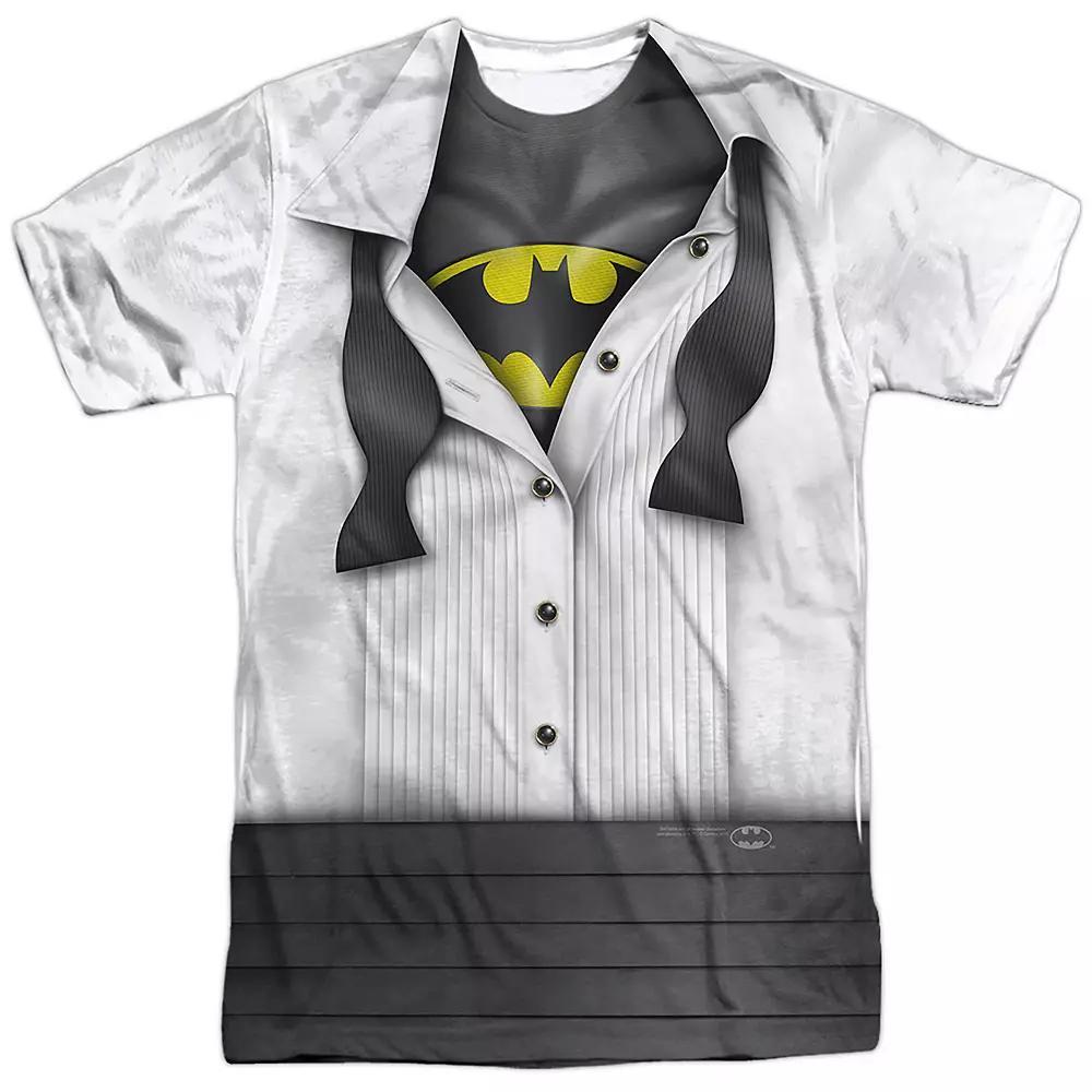 Men's Batman I'm Batman Shirt and Tie Sublimated Graphic Tee, Size: Large, Black Product Image