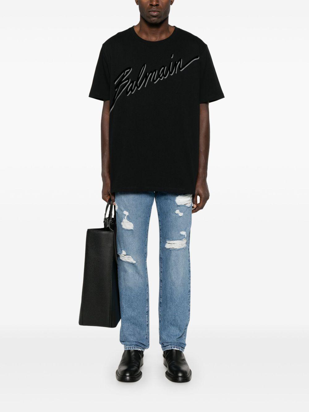 flocked-logo T-shirt Product Image