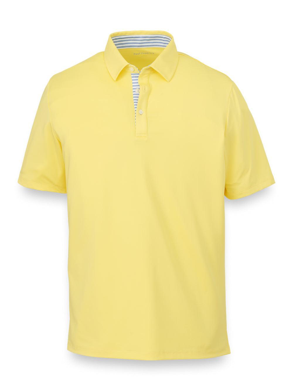 Performance Blend Three Button Polo - Light Purple Product Image