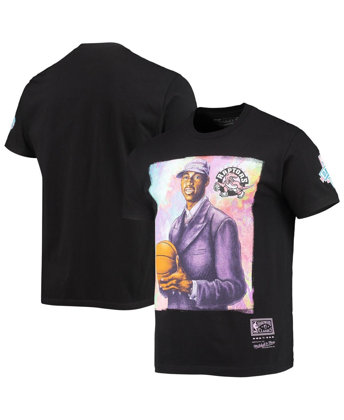 Men's Mitchell & Ness Tracy McGrady Black Toronto Raptors Hardwood Classics Draft Day Colorwash T-Shirt, Size: 2XL, Rpt Black Product Image