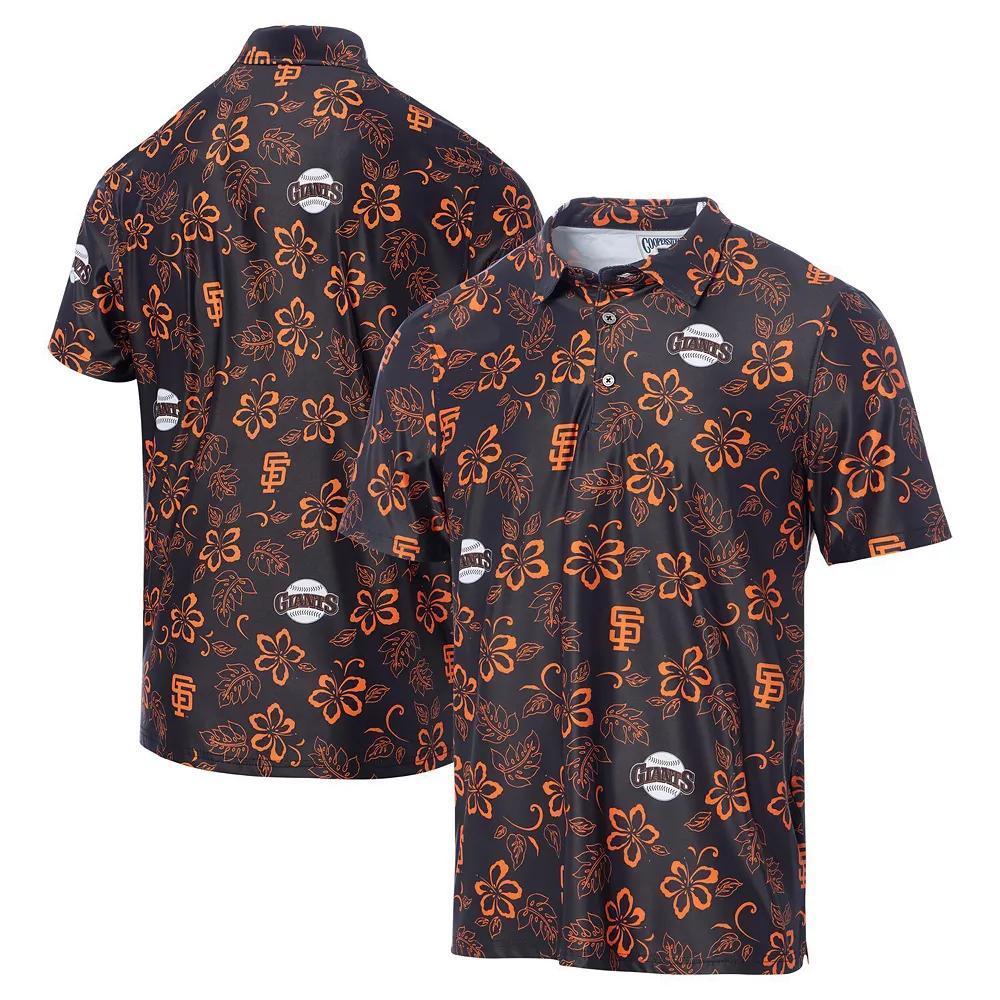 Men's Reyn Spooner Black San Francisco Giants Cooperstown Collection Performance Polo, Size: Large Product Image