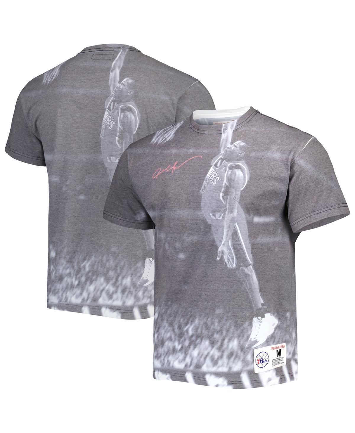 Mens Mitchell & Ness Allen Iverson Heather Gray Philadelphia 76ers Above The Rim T-Shirt Product Image