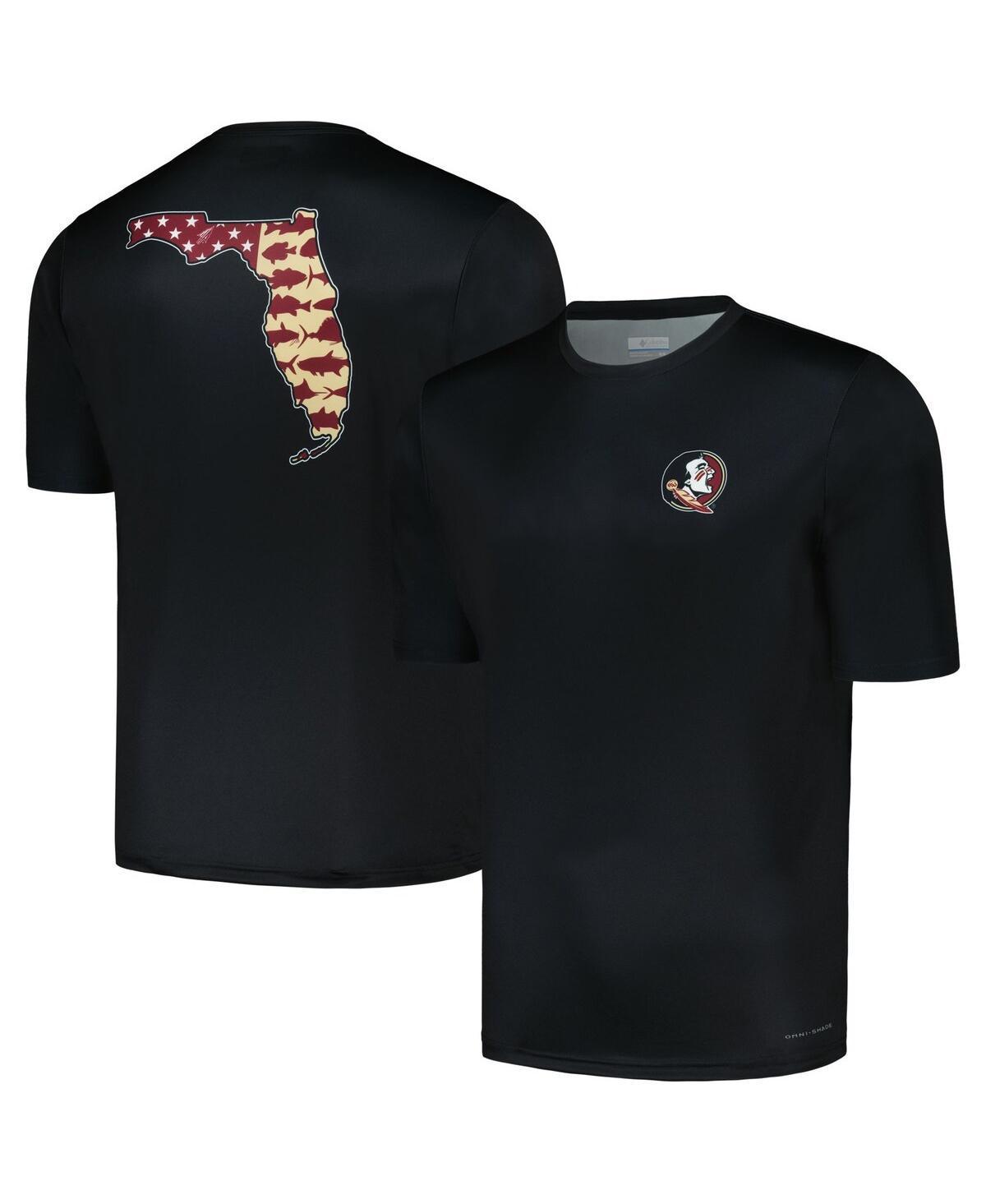 Men's Columbia Black Florida State Seminoles Terminal Tackle State Omni-Shade T-Shirt, Size: Large Product Image