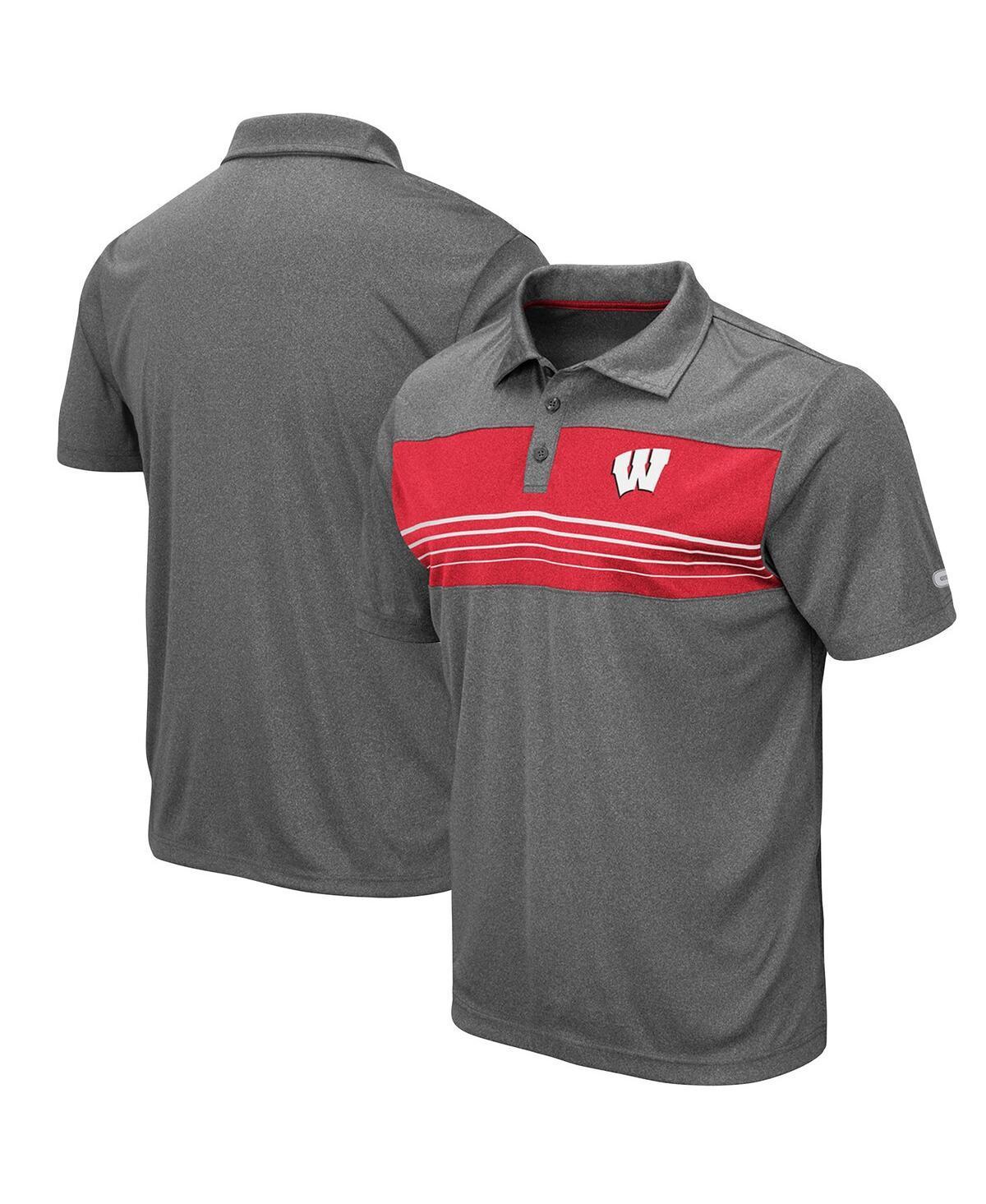 Mens Colosseum Heathered Charcoal Oklahoma Sooners Smithers Polo Product Image