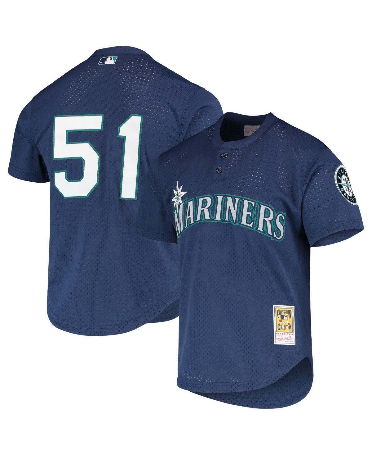 Men's Mitchell & Ness Ichiro Suzuki Royal Seattle Mariners Cooperstown Collection Mesh Batting Practice Jersey, Size: Large, Blue Product Image