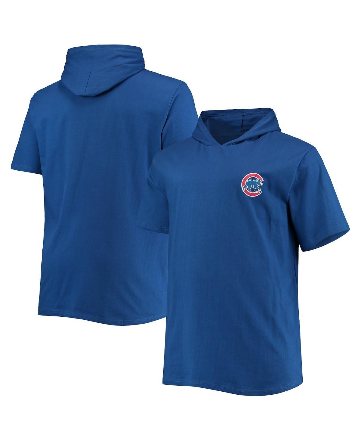Men's Royal Chicago Cubs Big & Tall Jersey Short Sleeve Pullover Hoodie T-Shirt, Size: 2XB, Blue Product Image