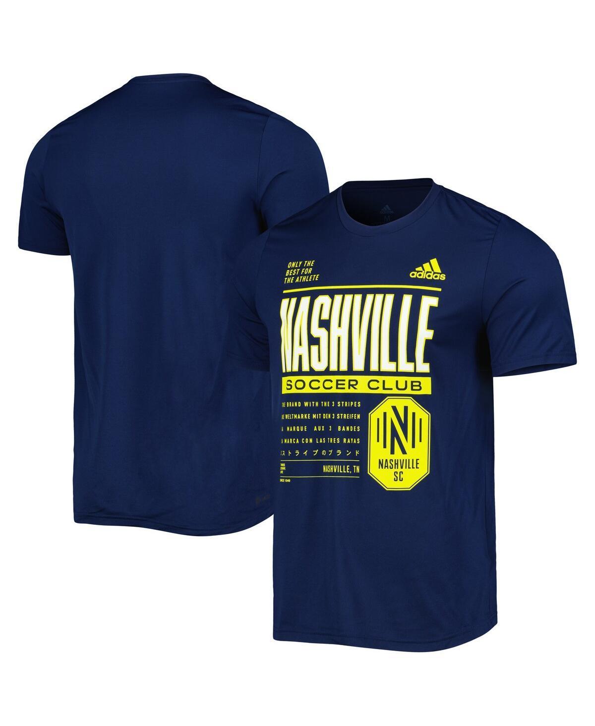 Mens adidas Navy Nashville SC Club DNA Performance T-Shirt Mls Blue Product Image