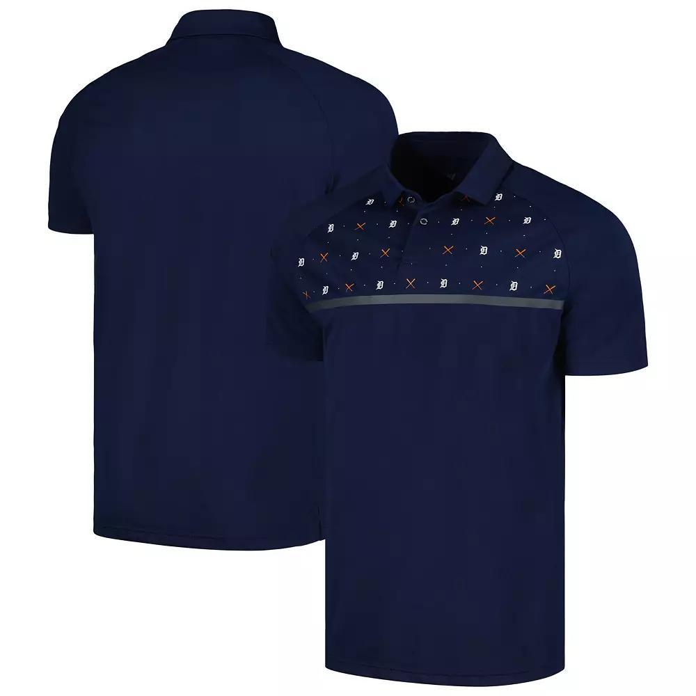 Men's Levelwear Navy Detroit Tigers Sector Batter Up Raglan Polo, Size: Large, Blue Product Image