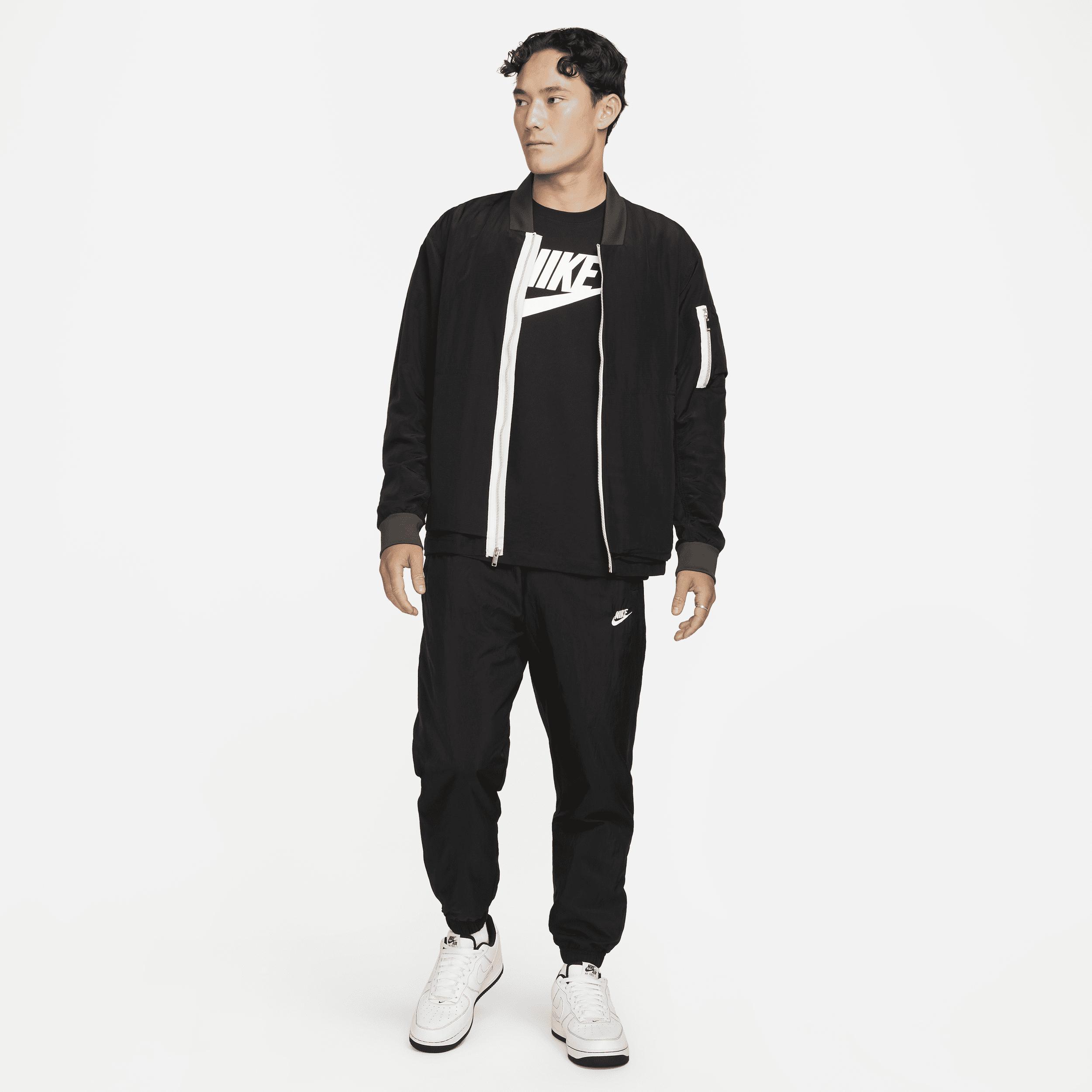 Men's Nike "Just Do It" Logo Tee, Size: Small, Black White Product Image