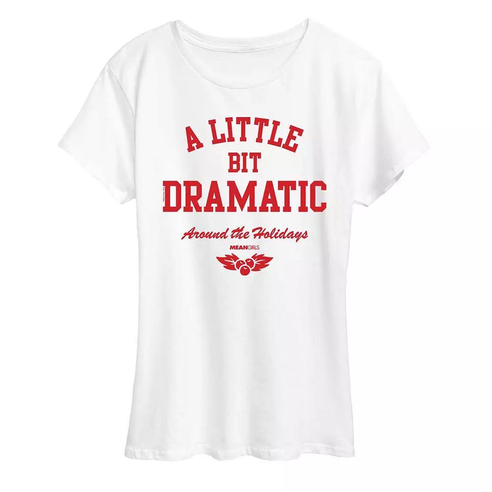 Womens Mean Girls Dramatic Holidays Graphic Tee, Girls Product Image