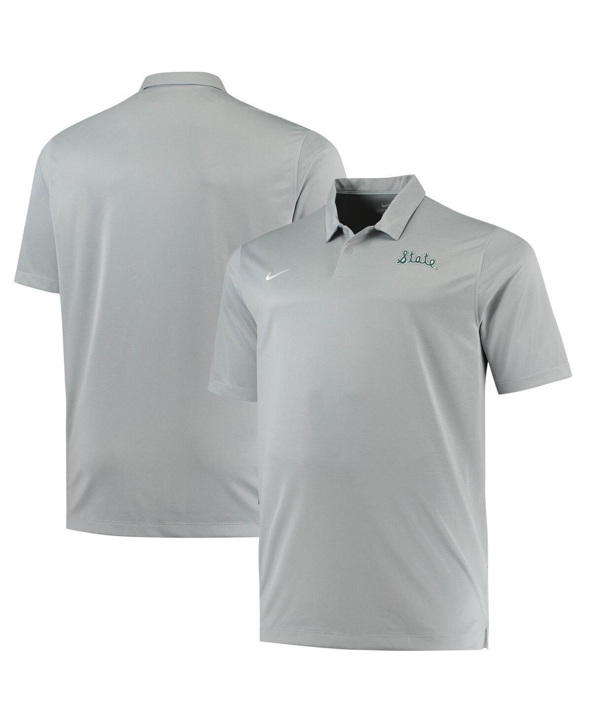 Men's Nike Heathered Gray Michigan State Spartans Big & Tall Performance Polo, Size: 3XB, Grey Product Image
