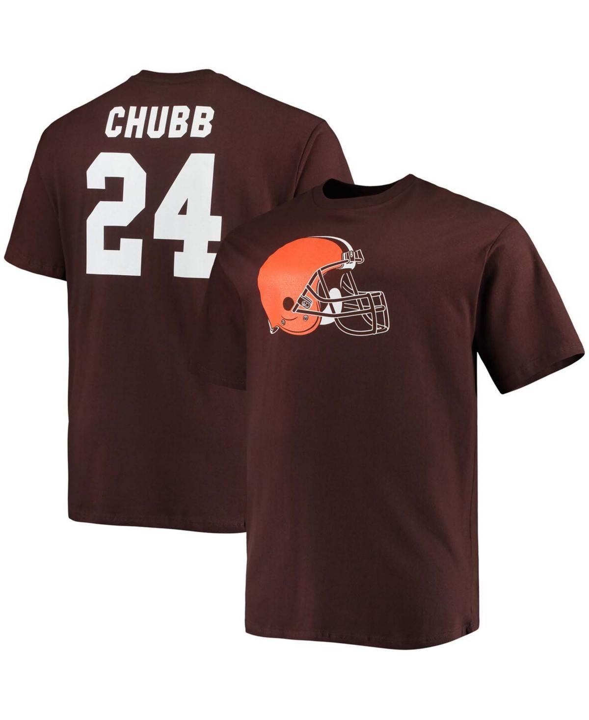 Men's Fanatics Branded Nick Chubb Brown Cleveland Browns Big & Tall Player Name & Number T-Shirt, Size: 4XB Product Image