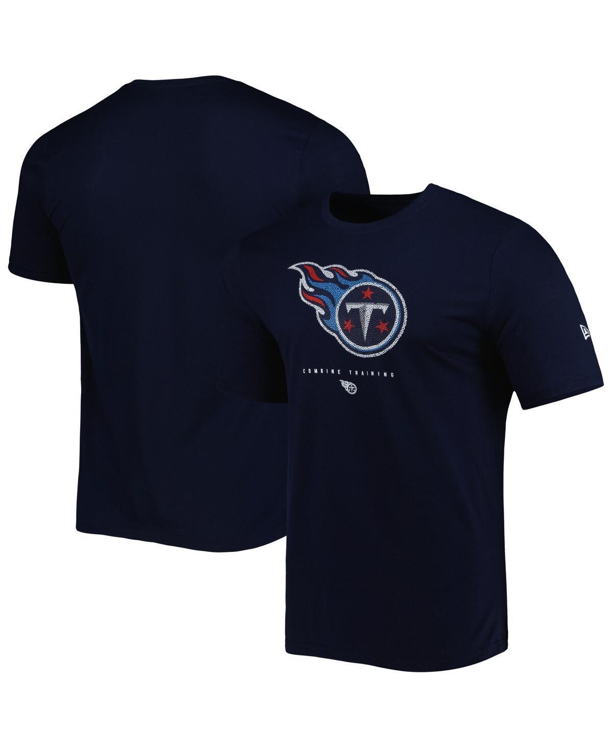 Men's New Era Navy Tennessee Titans Combine Authentic Ball Logo T-Shirt, Size: Medium, Blue Product Image