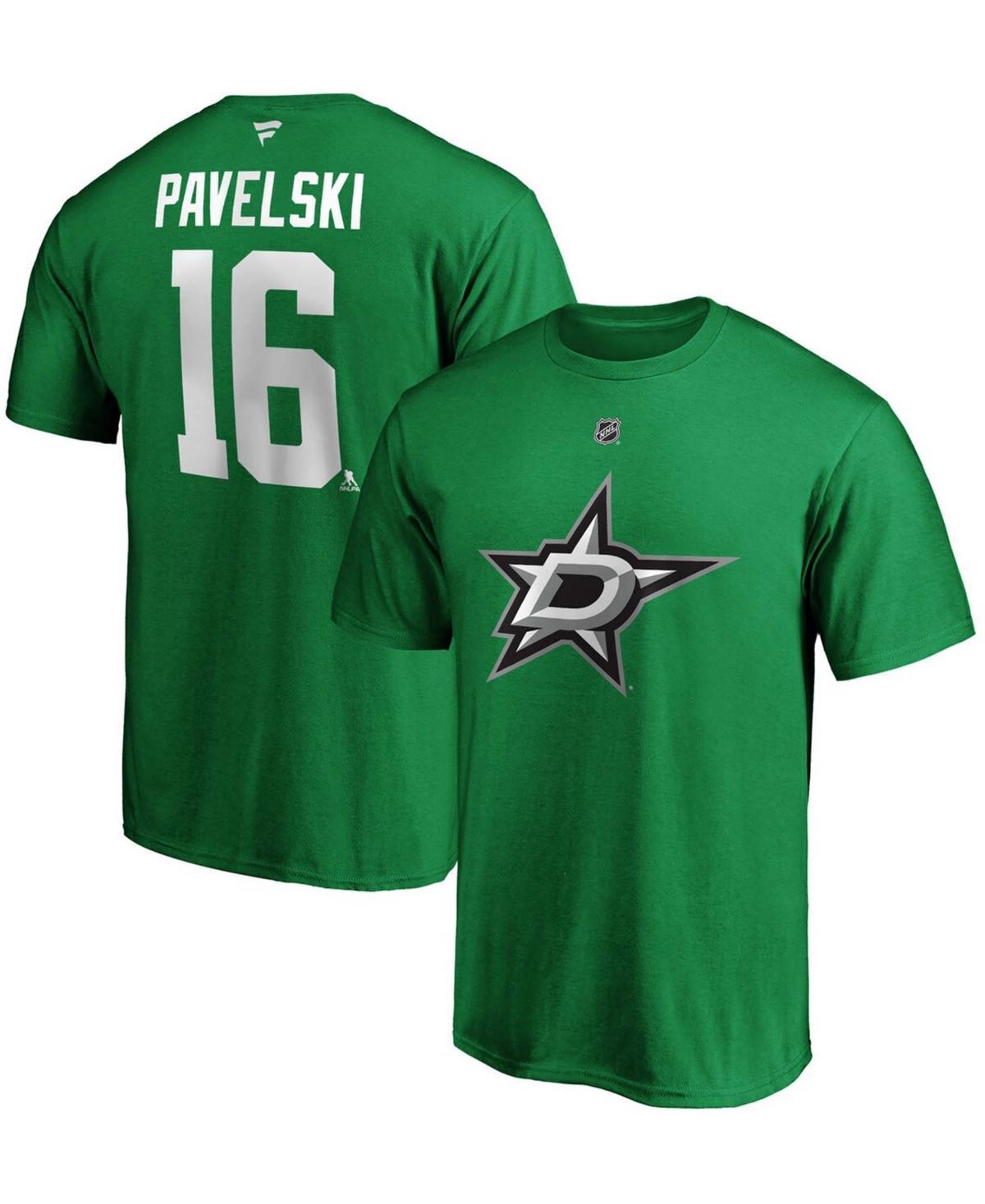 Men's Fanatics Branded Joe Pavelski Kelly Green Dallas Stars Player Authentic Stack Name & Number T-Shirt, Size: Medium, Str Green Product Image