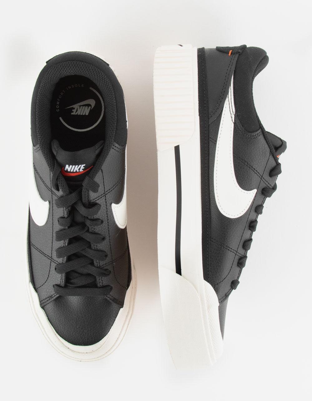 NIKE Court Legacy Lift Womens Shoes - BLK/WHT Product Image