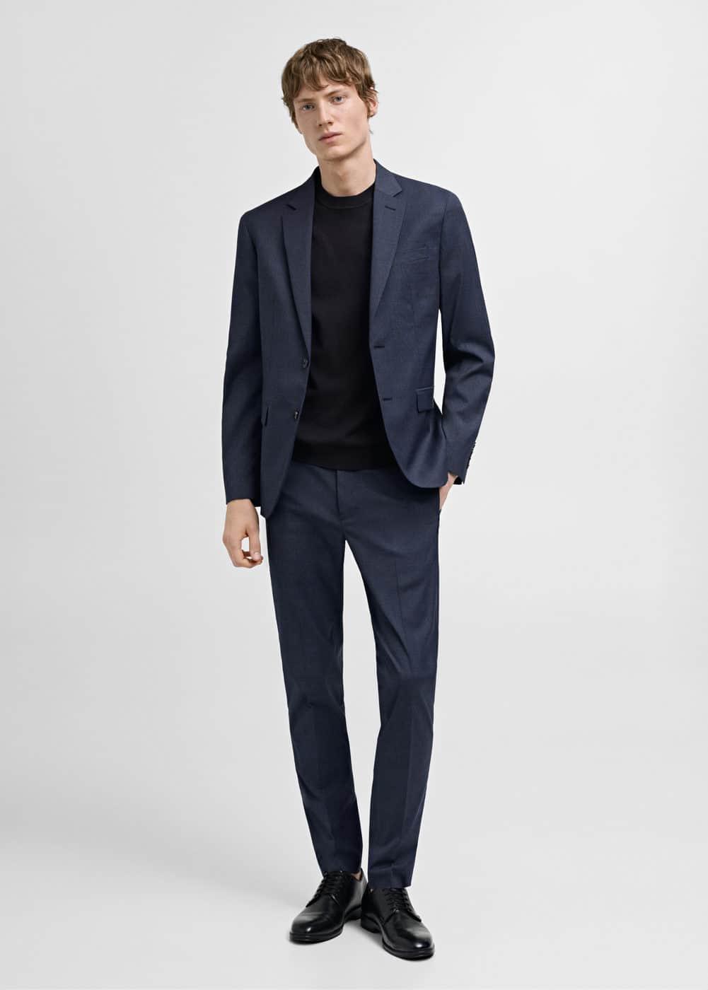 Stretch fabric super slim-fit suit trousers - Men | MANGO USA Product Image