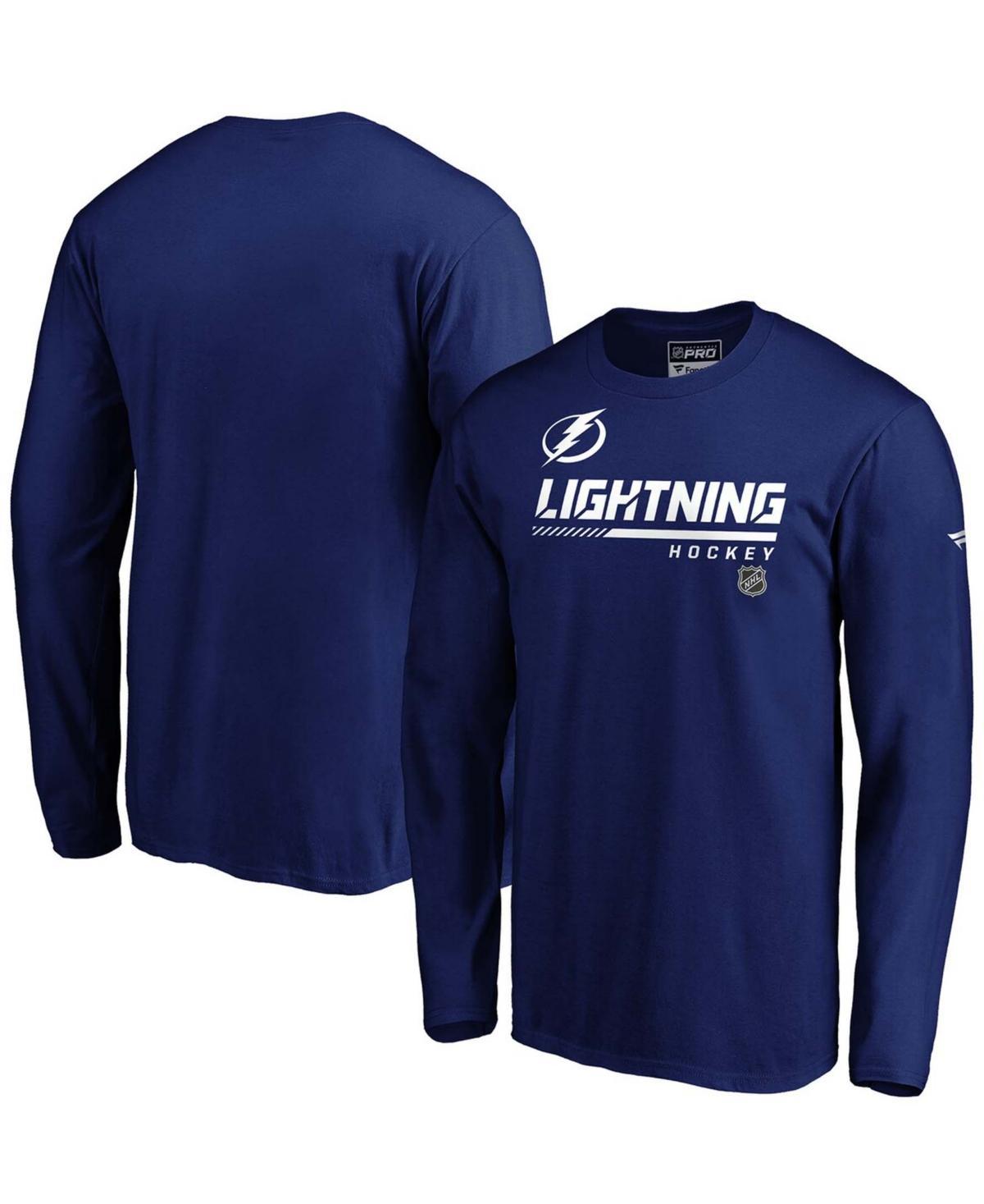 Mens Fanatics Branded Blue Tampa Bay Lightning Authentic Pro Core Collection Prime Long Sleeve T-Shirt Product Image