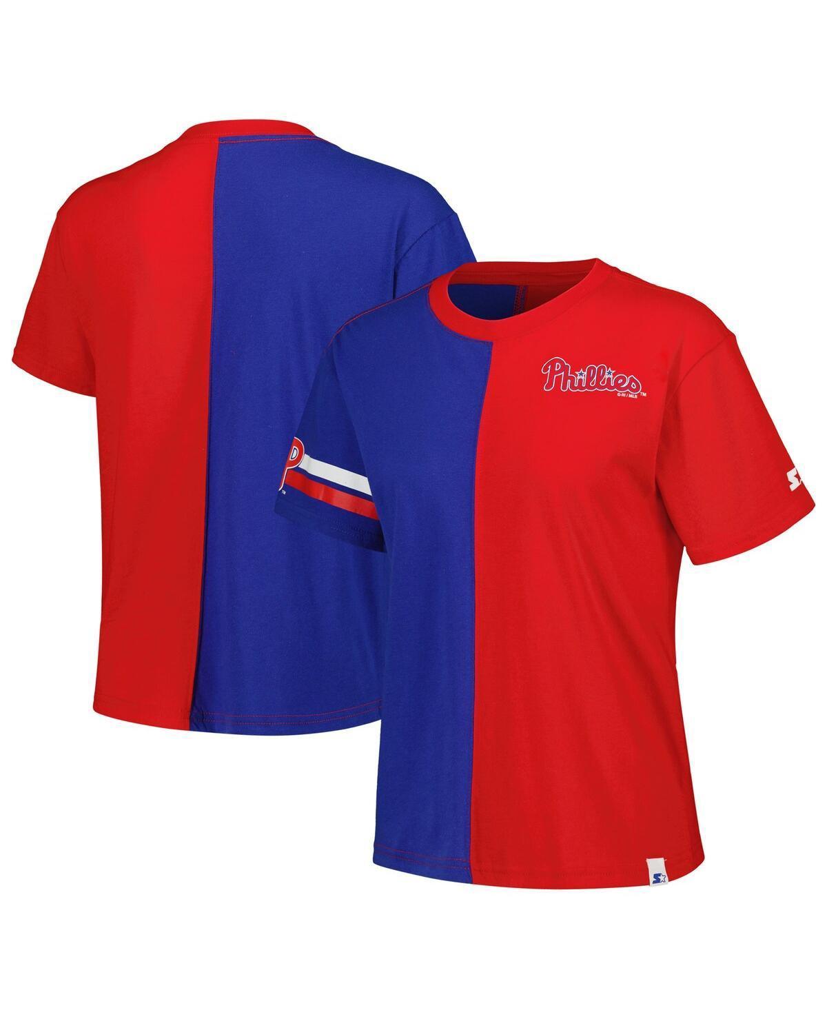 Women's Starter  Red/Royal Philadelphia Phillies Power Move T-Shirt, Size: Small Product Image