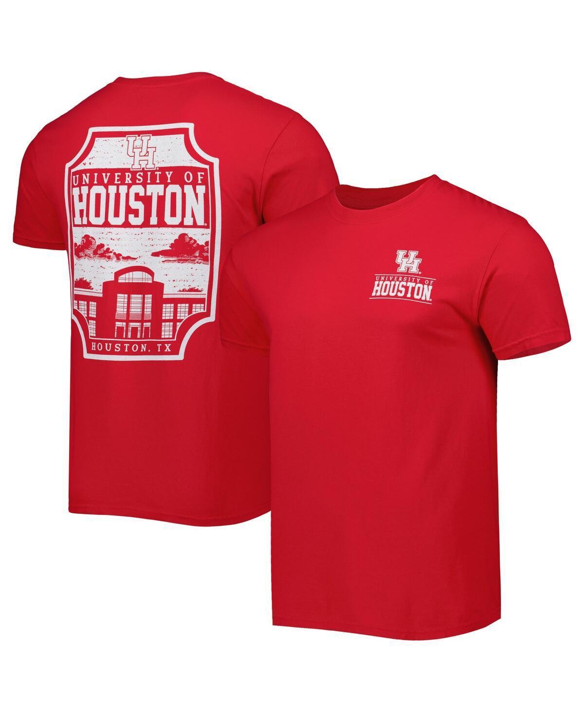 Men's Red Houston Cougars Logo Campus Icon T-Shirt, Size: Small, Hou Red Product Image