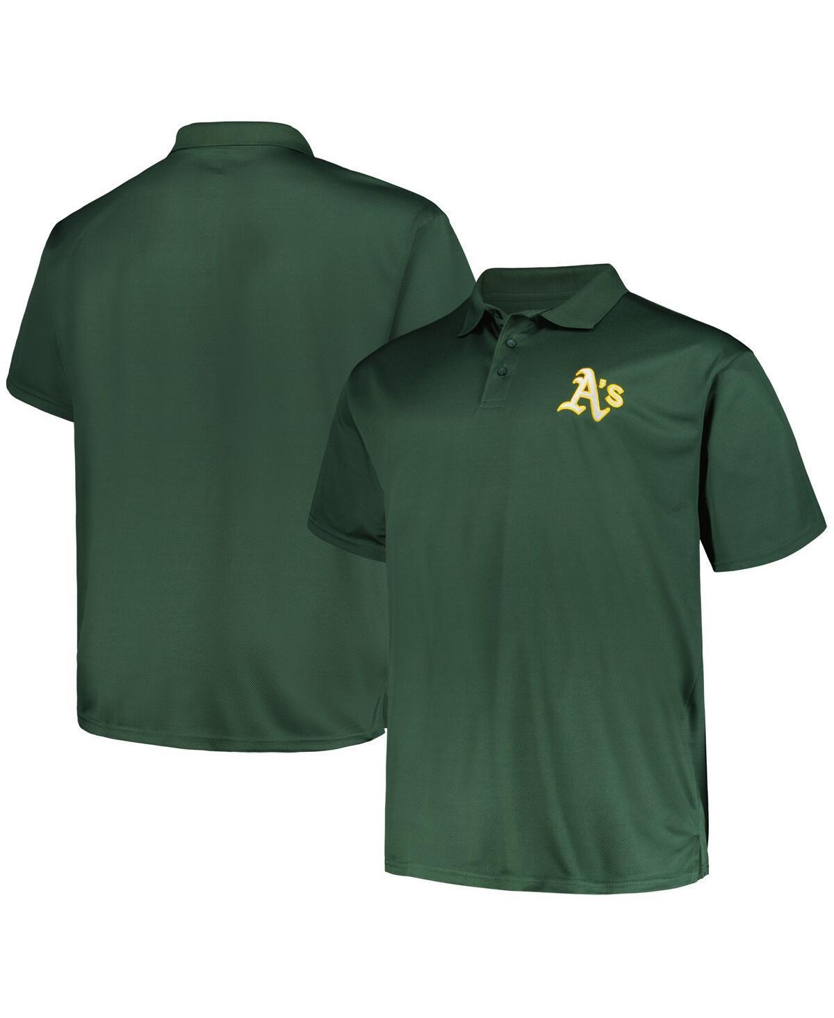 Men's Profile  Green Oakland Athletics Birdseye Polo, Size: 5XB Product Image