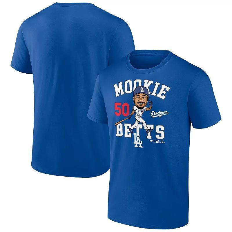 Fanatics Mens Mookie Betts Royal Los Angeles Dodgers Hometown Caricature T-Shirt Product Image