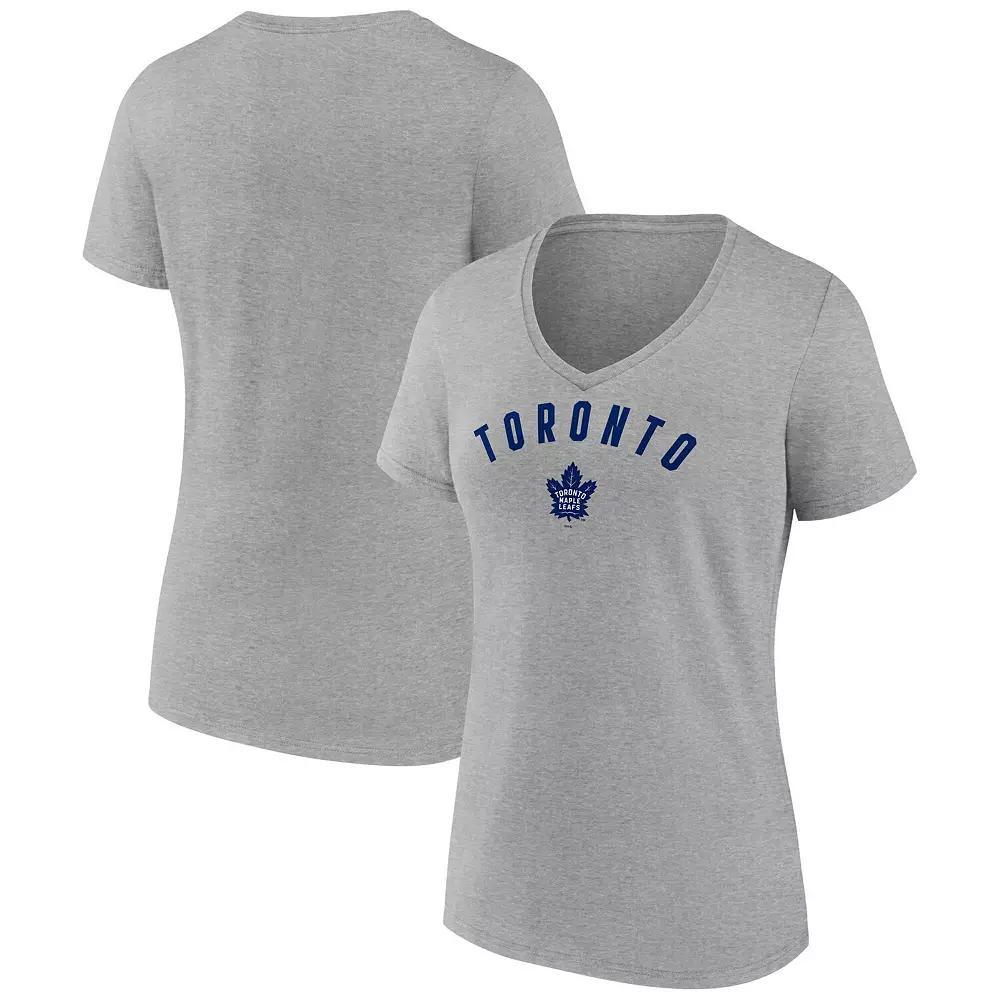 Women's Fanatics Gray Toronto Maple Leafs V-Neck T-Shirt, Size: Large, Mpl Grey Product Image