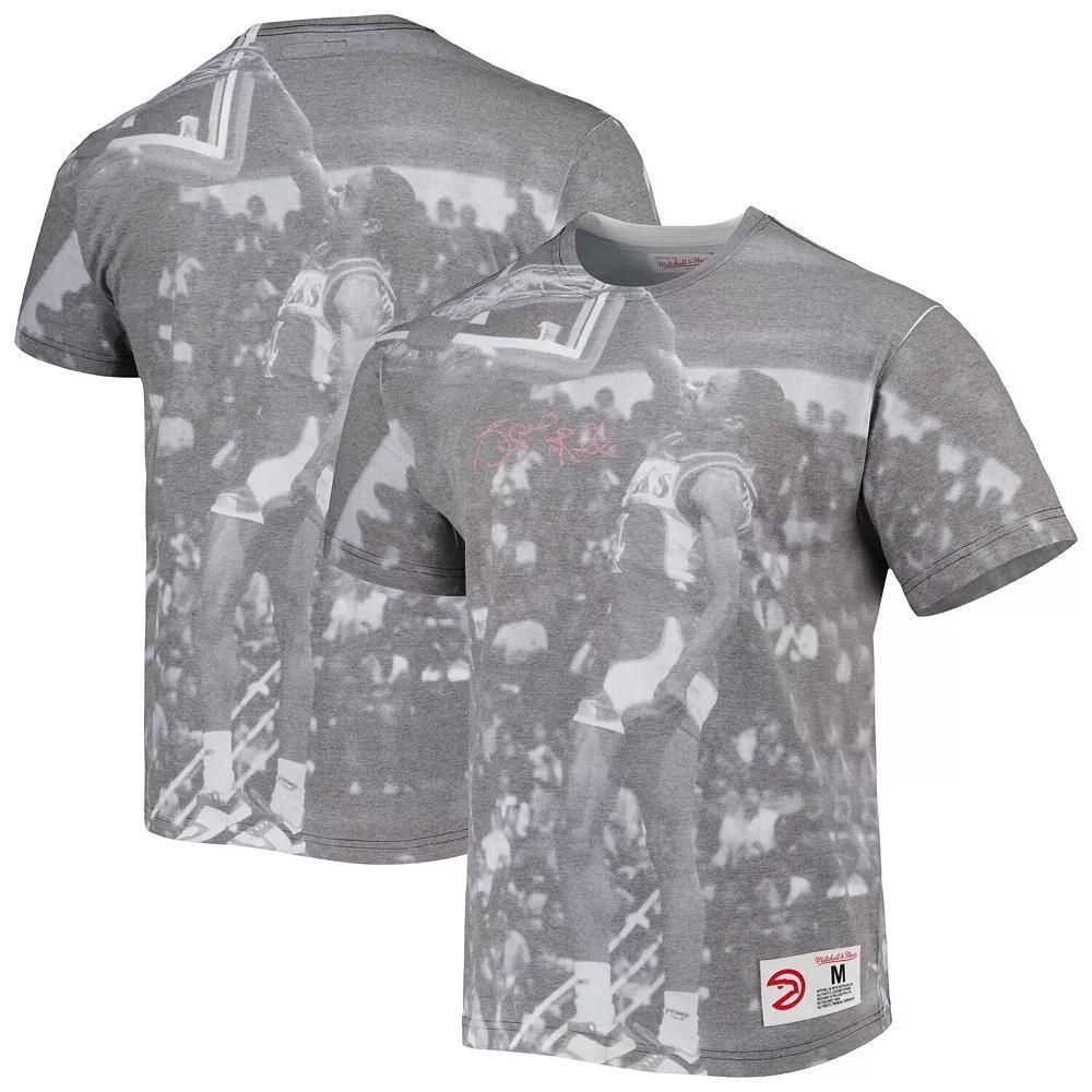 Men's Mitchell & Ness Spud Webb Gray Atlanta Hawks Above The Rim Sublimated T-Shirt, Size: Small, Grey Product Image